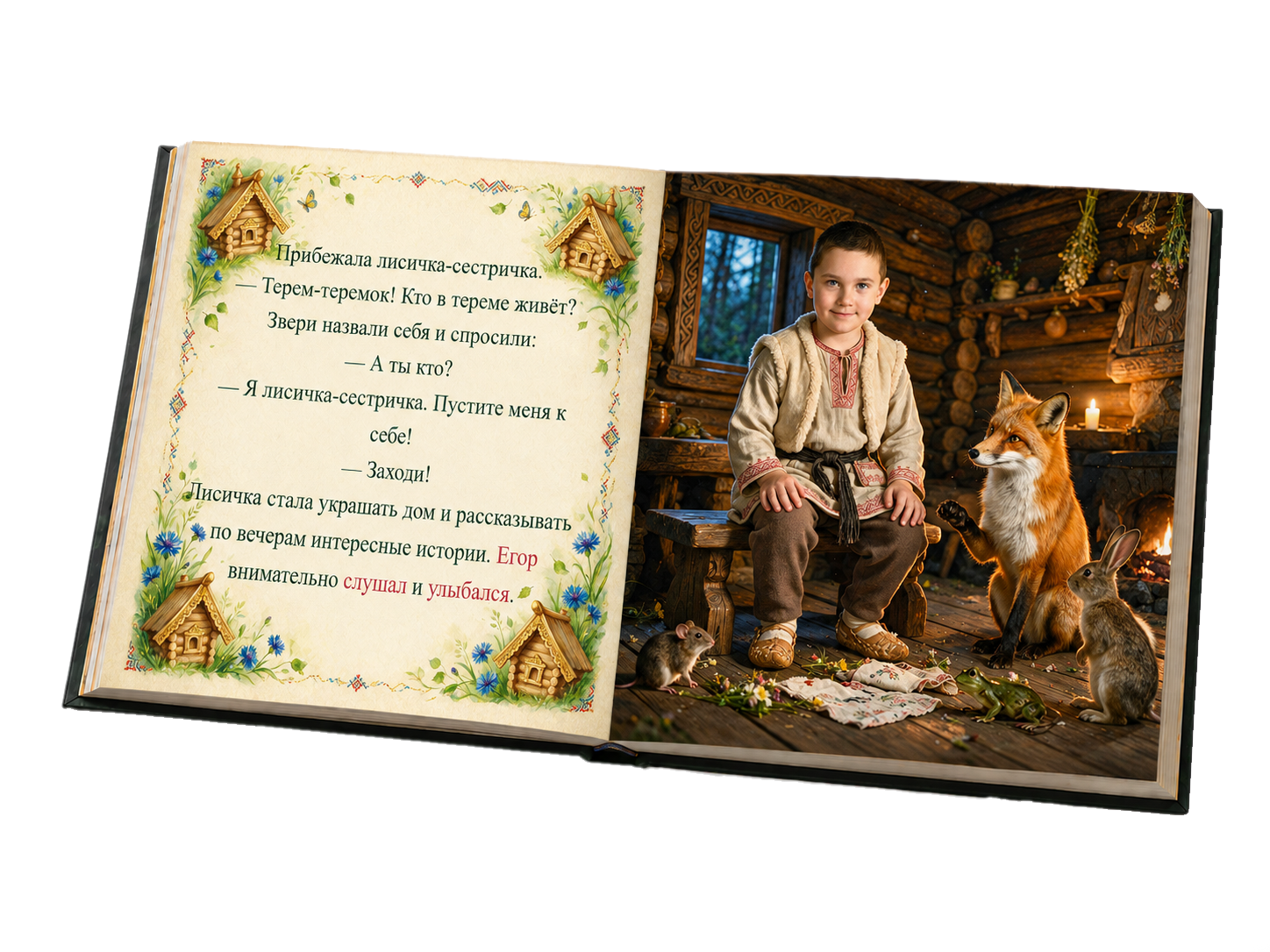 Раскрытая персональная книга-сказка
